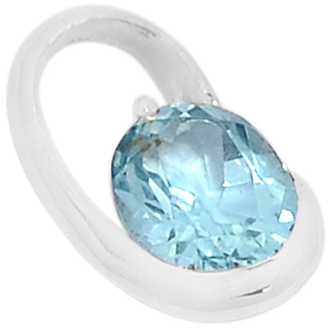 0.6" Blue Topaz Pendantst - P1438BT