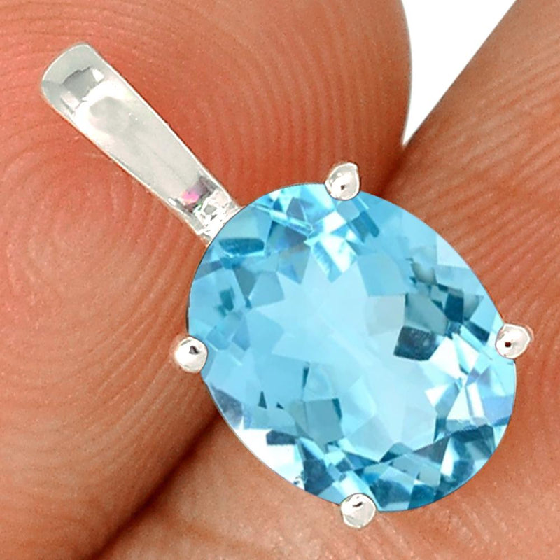 0.6" Blue Topaz Pendantst - P1457BT