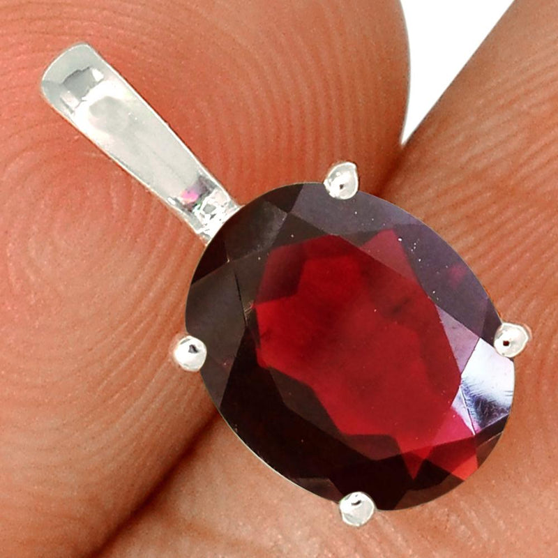 0.6" Garnet - Faceted Pendantst - P1457GRF