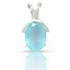 0.7" Aqua Chalcedony Pendantst - P1458AC