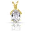 0.7" Crystal With Gold Plating Pendantst - P1458CRYWP