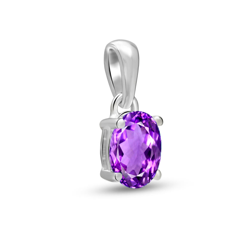 7*5 MM Oval - Amethyst Faceted Pendants - PBC201-AMF Catalogue