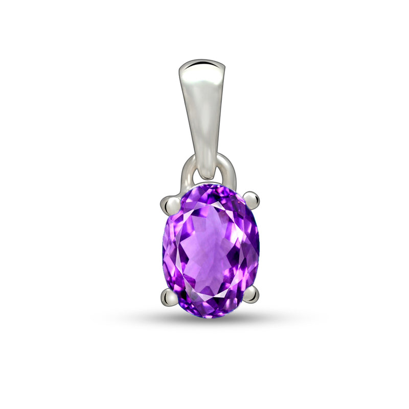 7*5 MM Oval - Amethyst Faceted Pendants - PBC201-AMF Catalogue