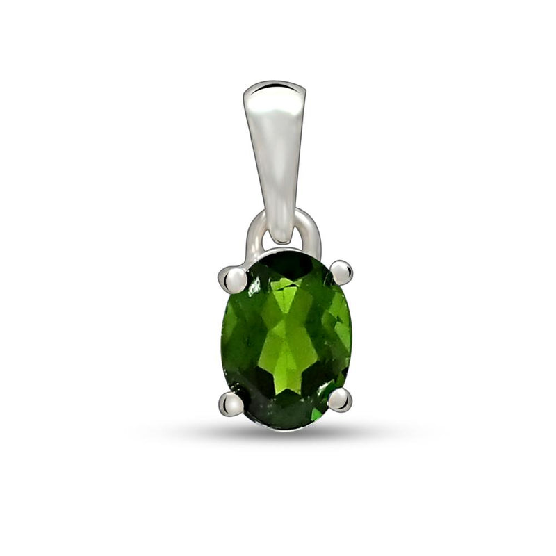 7*5 MM Oval - Chrome Diopside Faceted Pendants - PBC201-CDF Catalogue