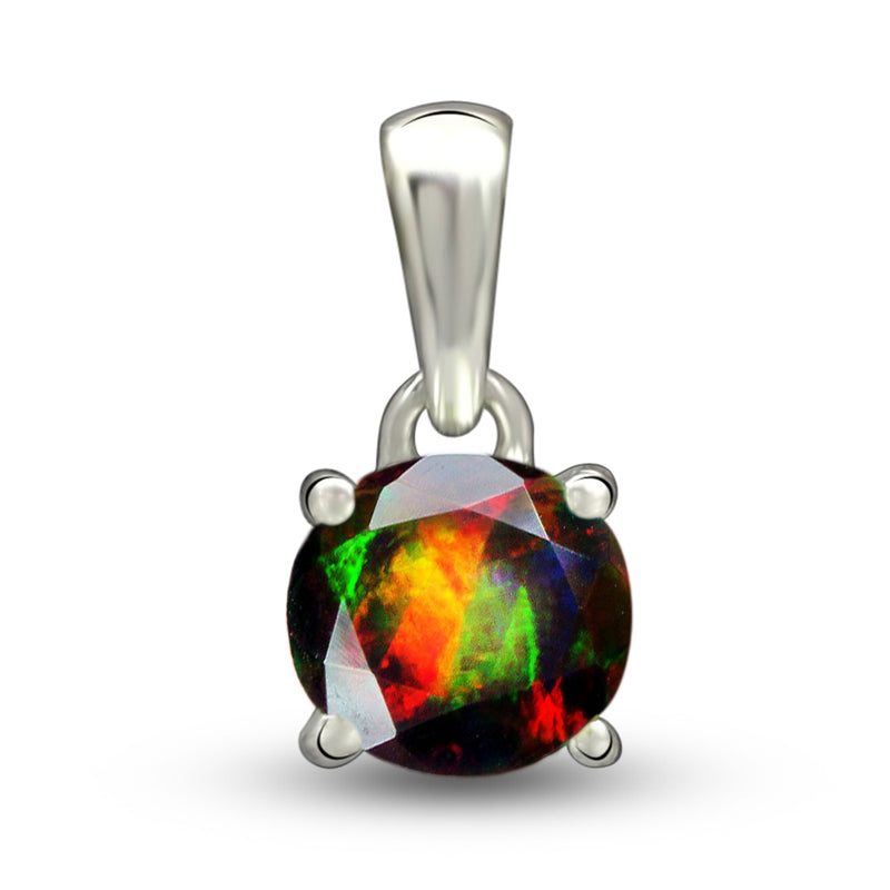 5*5 MM Round - Chalama Black Opal Faceted Pendants - PBC202-CBF Catalogue
