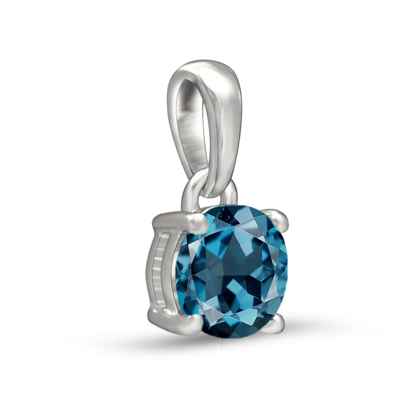 5*5 MM Round - London Blue Topaz Pendants - PBC202-LBT Catalogue