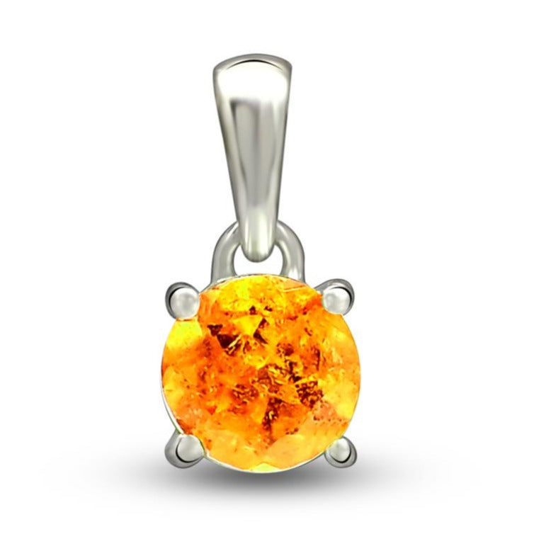 5*5 MM Round - Mandarin Garnet Faceted Pendants - PBC202-OGF Catalogue