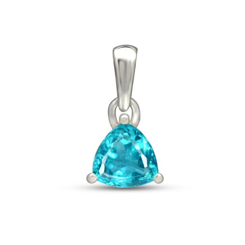 6*6 MM Trillion - Neon Blue Apatite Faceted Pendants - PBC204-NBF Catalogue