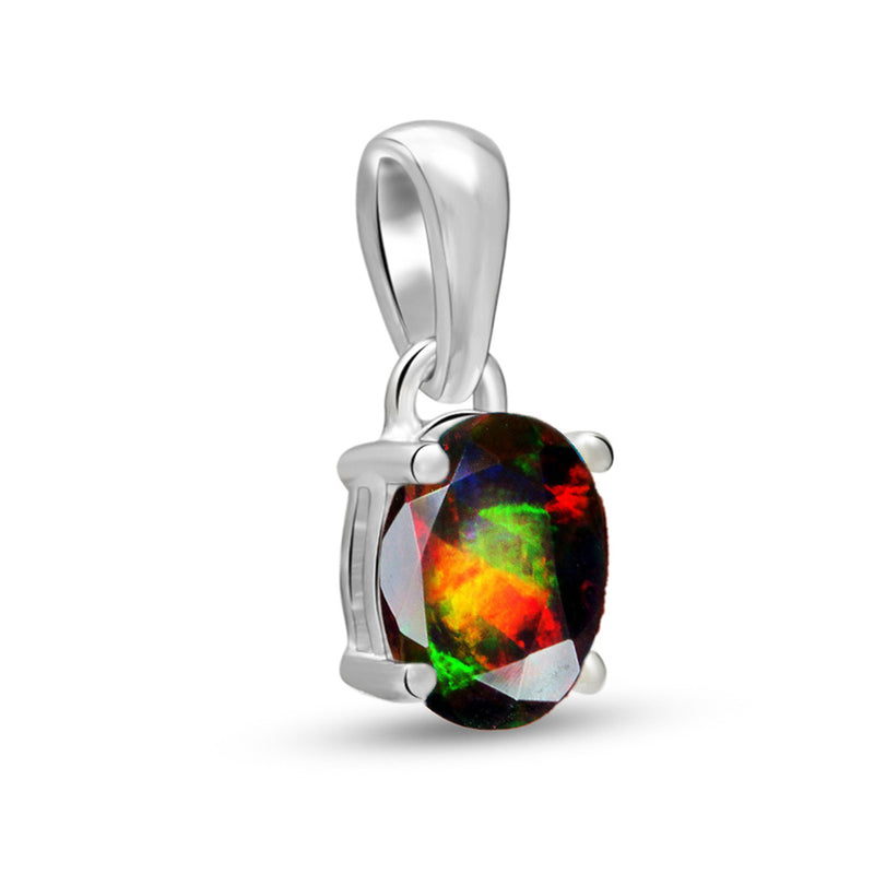 8*6 MM Oval - Chalama Black Opal Faceted Pendants - PBC205-CBF Catalogue