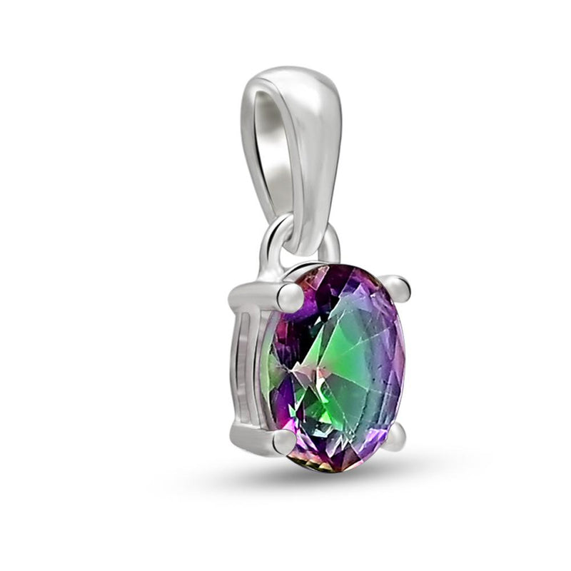 8*6 MM Oval - Mystic Topaz Pendant - PBC205-MT Catalogue