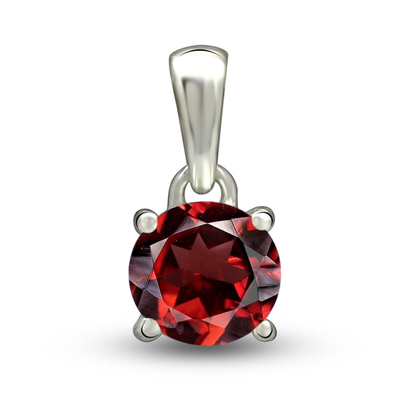 6*6 MM Round - Garnet Faceted Pendants - PBC206-GRF Catalogue