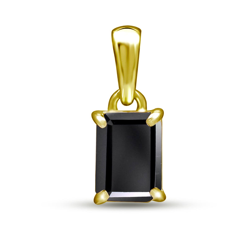 7*5 MM Octo - 18k Gold Vermeil - Black Spinel Faceted Jewelry Pendants PBC207G-BS Catalogue