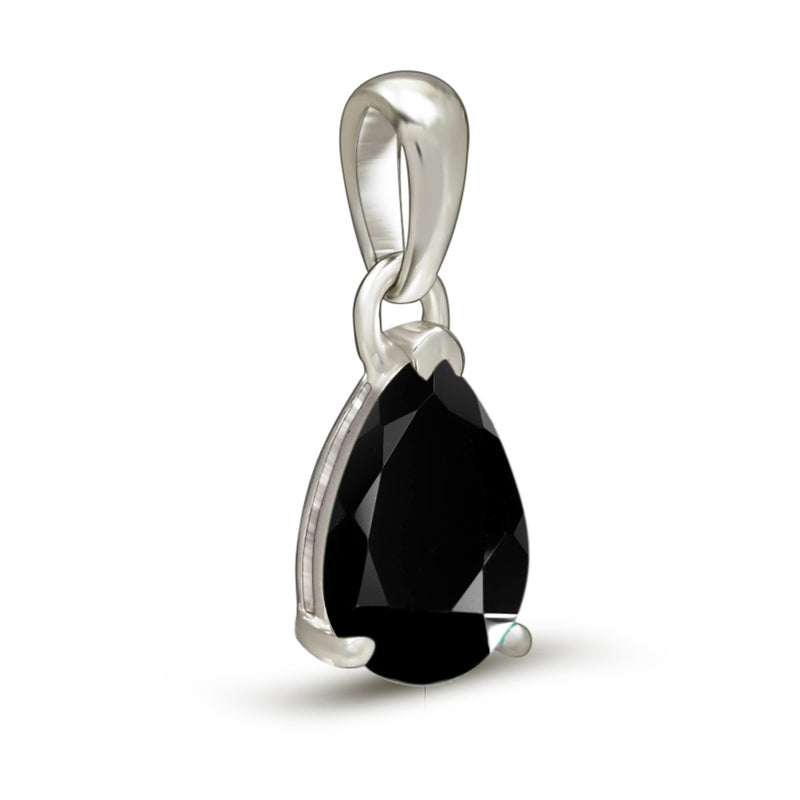 9*6 MM Pear - Black Onyx Faceted Silver Pendants PBC208-BOF Catalogue