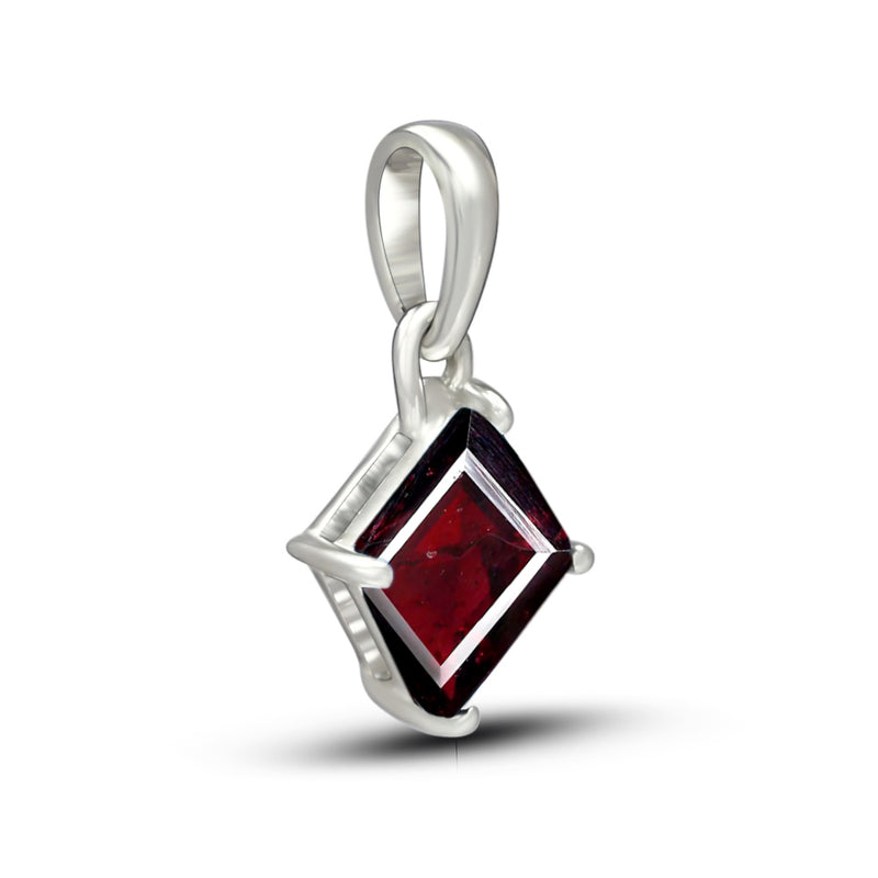 6*6 MM Square - Garnet Faceted Pendants PBC210-GRF Catalogue