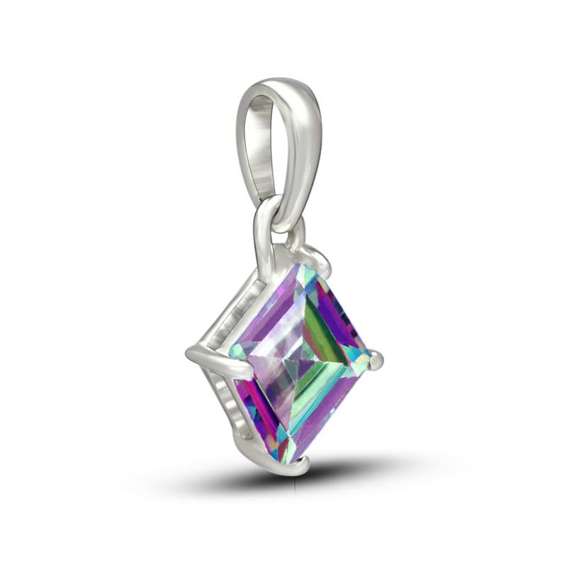 6*6 MM Square - Mystic Topaz Pendants - PBC210-MT Catalogue