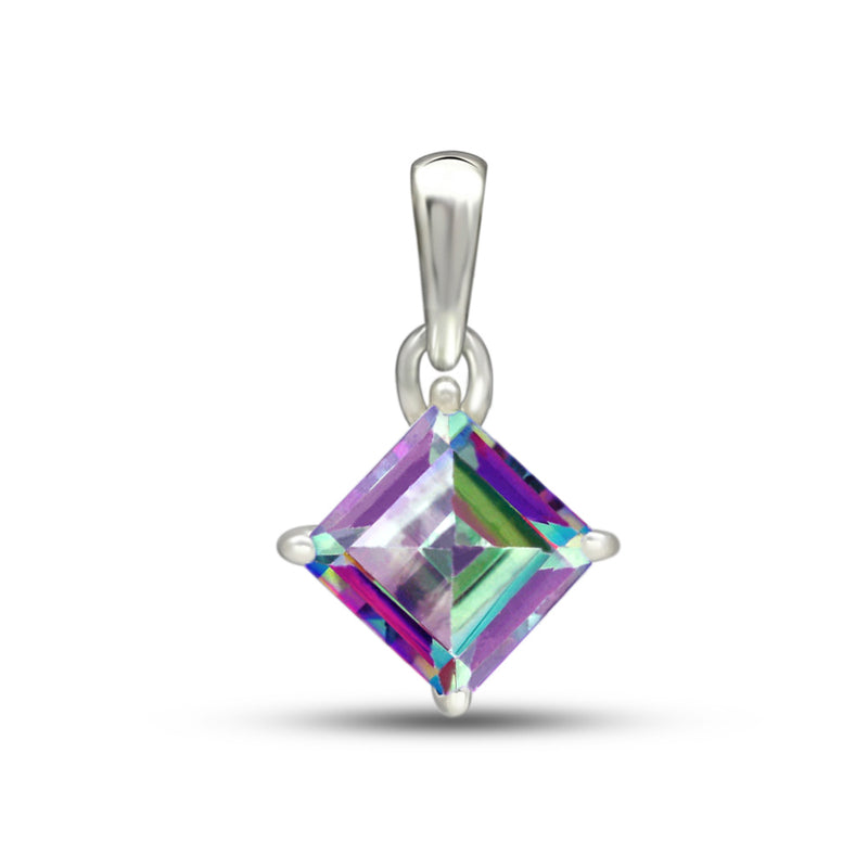 6*6 MM Square - Mystic Topaz Pendants - PBC210-MT Catalogue