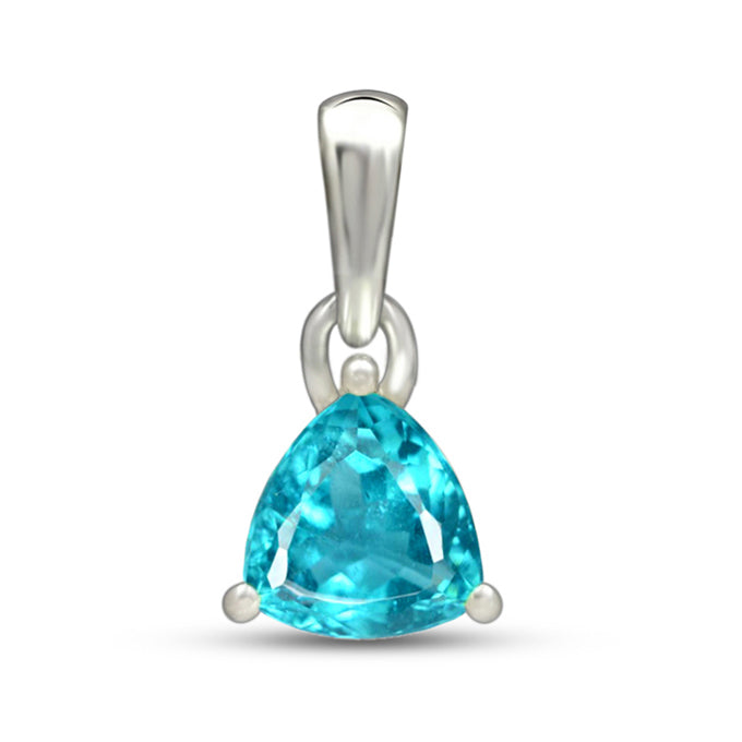 5*5 MM Trillion - Neon Blue Apatite Faceted Silver Pendants - PBC218-NBF Catalogue