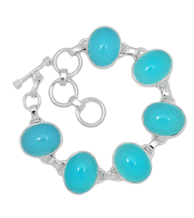 7.5" Paraiba Chalcedony Bracelets - PCDB11