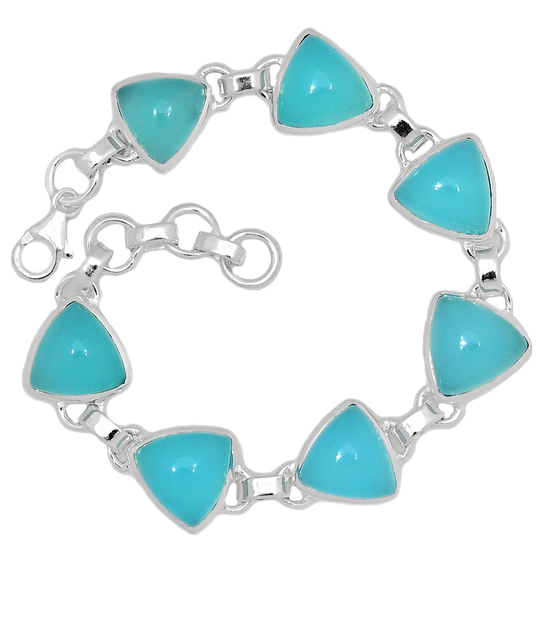 7.8" Paraiba Chalcedony Bracelets - PCDB12