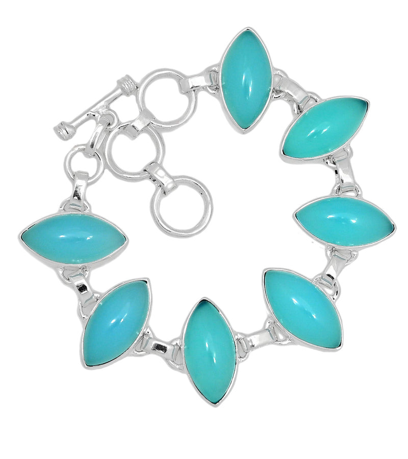 7.5" Paraiba Chalcedony Bracelets - PCDB14