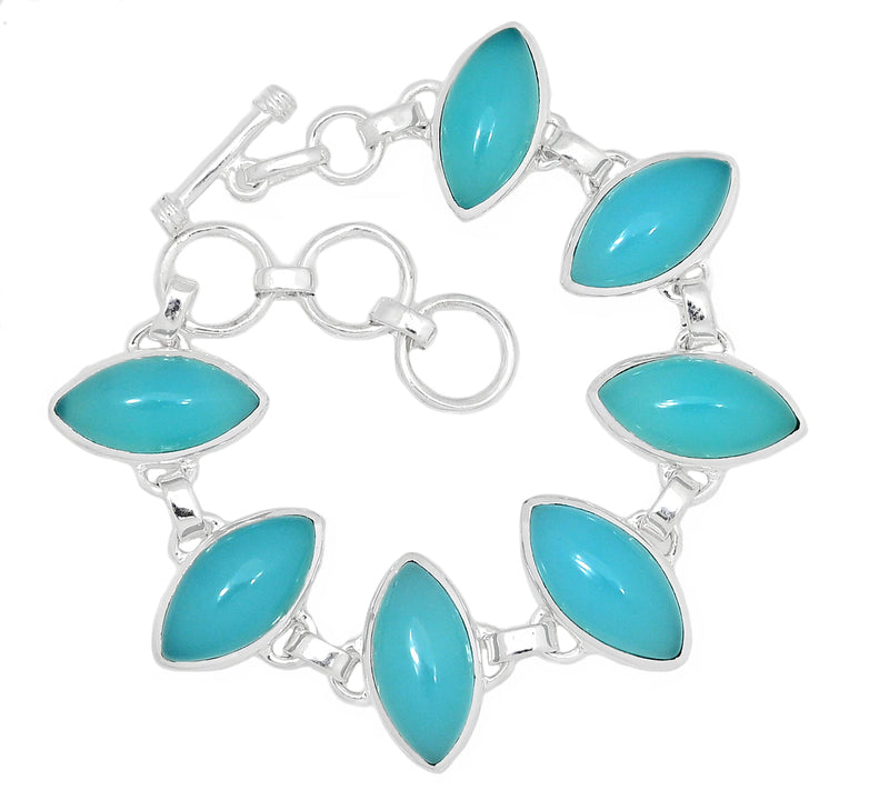 7.7" Paraiba Chalcedony Bracelets - PCDB16