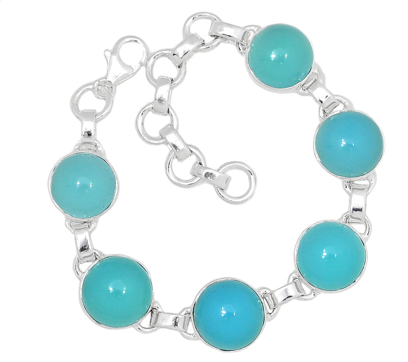 7.6" Paraiba Chalcedony Bracelets - PCDB21