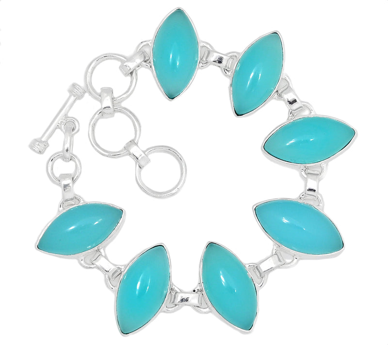 7.7" Paraiba Chalcedony Bracelets - PCDB28