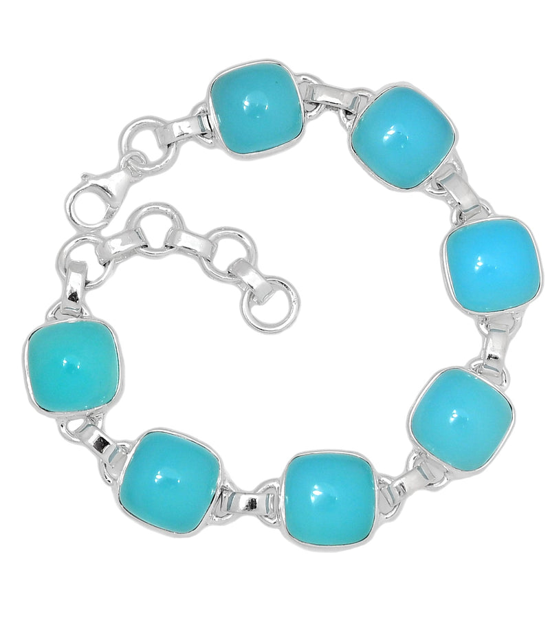 8.1" Paraiba Chalcedony Bracelets - PCDB4