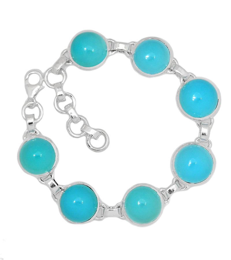 8.2" Paraiba Chalcedony Bracelets - PCDB7