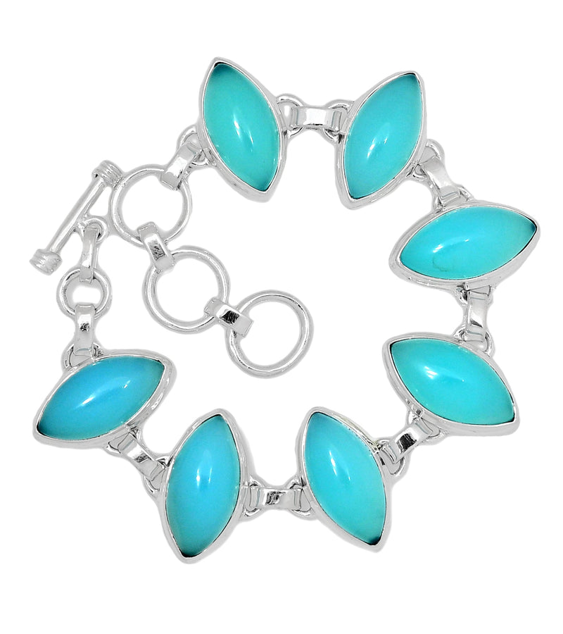 7.7" Paraiba Chalcedony Bracelets - PCDB9