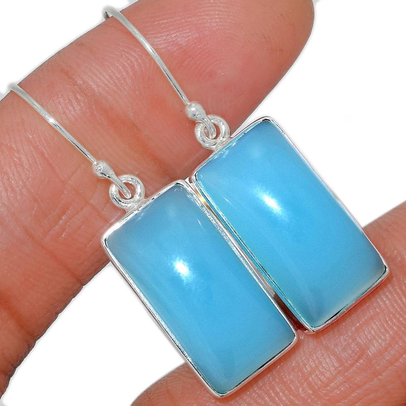 1.6" Paraiba Chalcedony Earrings - PCDE108