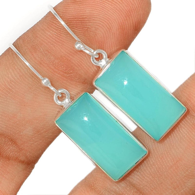 1.5" Paraiba Chalcedony Earrings - PCDE138