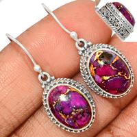 Purple Copper Turquoise Earring-PCTE1539
