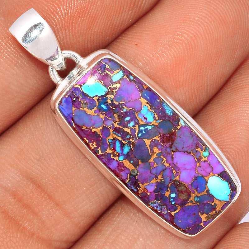 1.6" Purple Copper Turquoise Pendants - PCTP2177