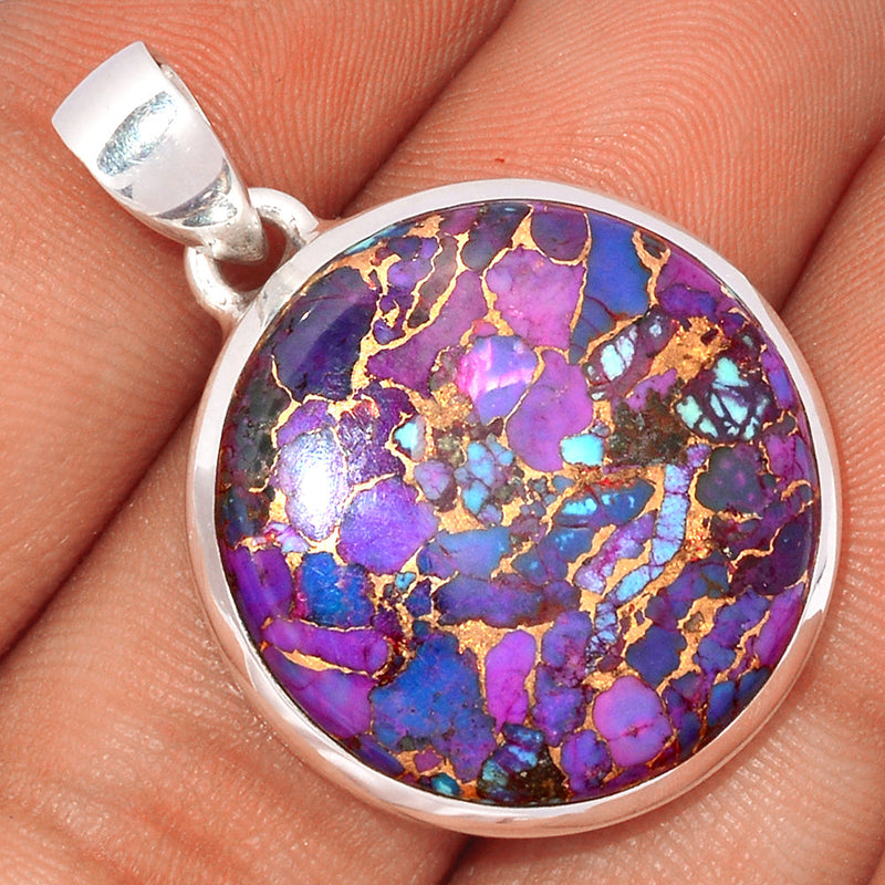 1.5" Purple Copper Turquoise Pendants - PCTP2179