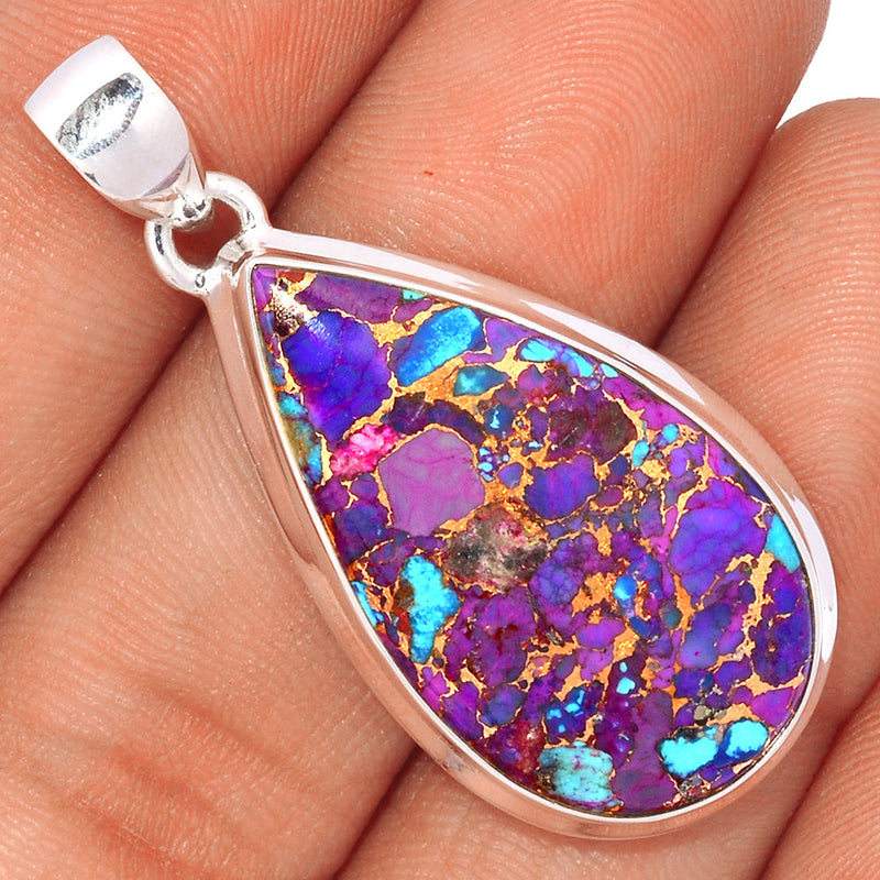 1.7" Purple Copper Turquoise Pendants - PCTP2183