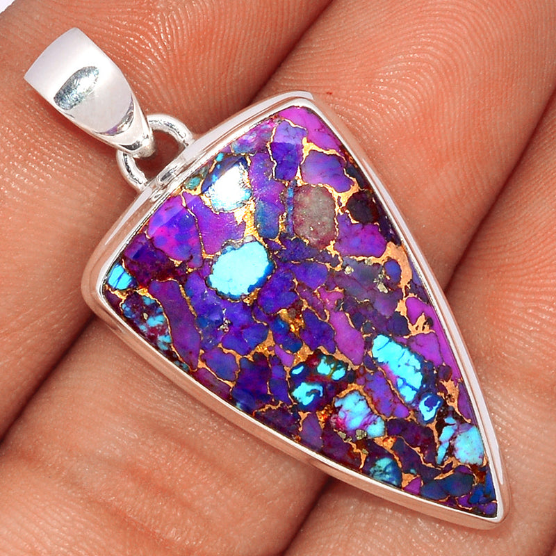 1.7" Purple Copper Turquoise Pendants - PCTP2184