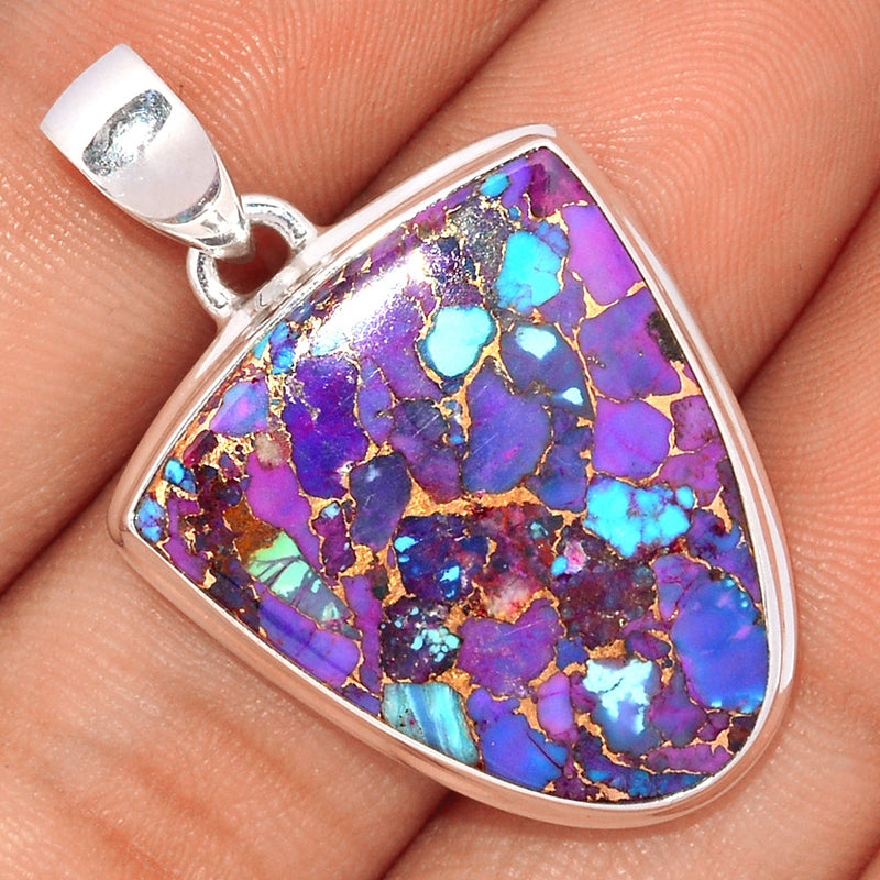 1.5" Purple Copper Turquoise Pendants - PCTP2191