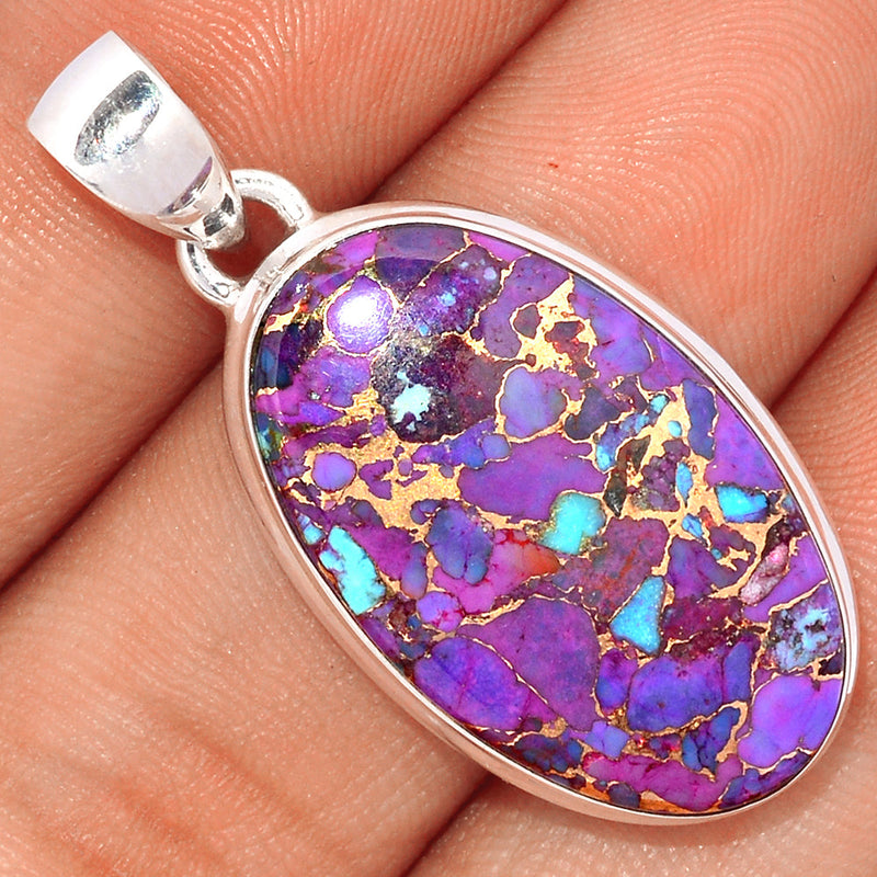 1.5" Purple Copper Turquoise Pendants - PCTP2192