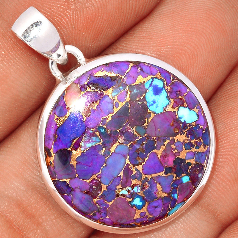 1.5" Purple Copper Turquoise Pendants - PCTP2194