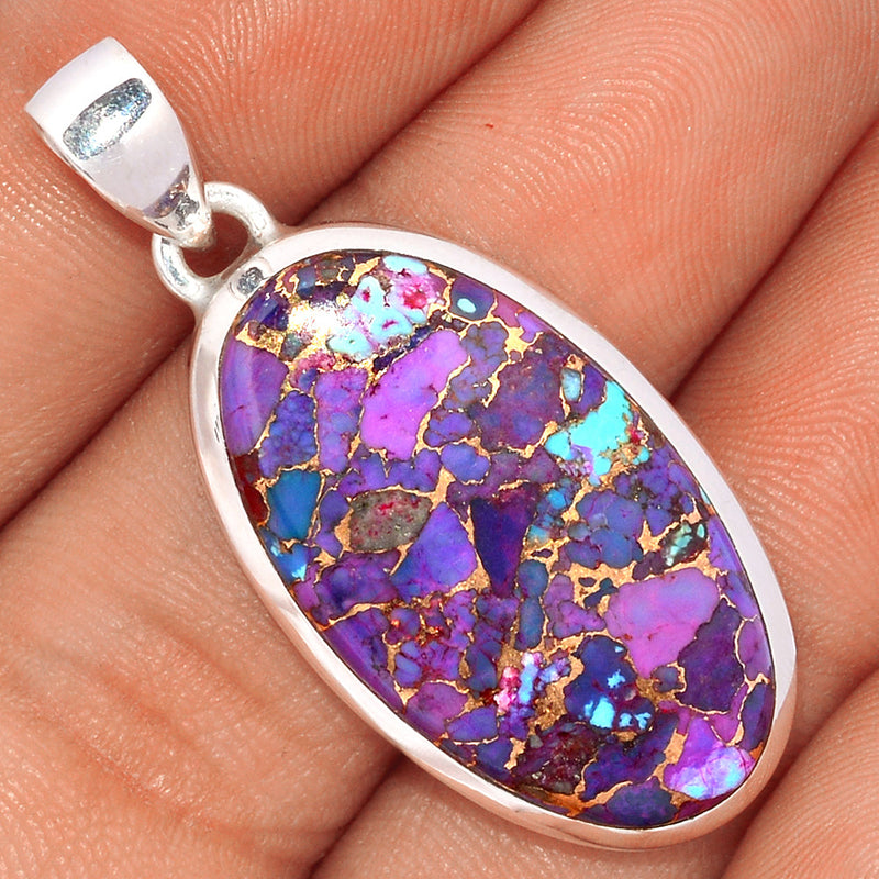 1.6" Purple Copper Turquoise Pendants - PCTP2202