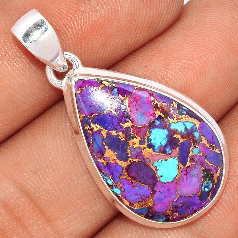 1.5" Purple Copper Turquoise Pendants - PCTP2203