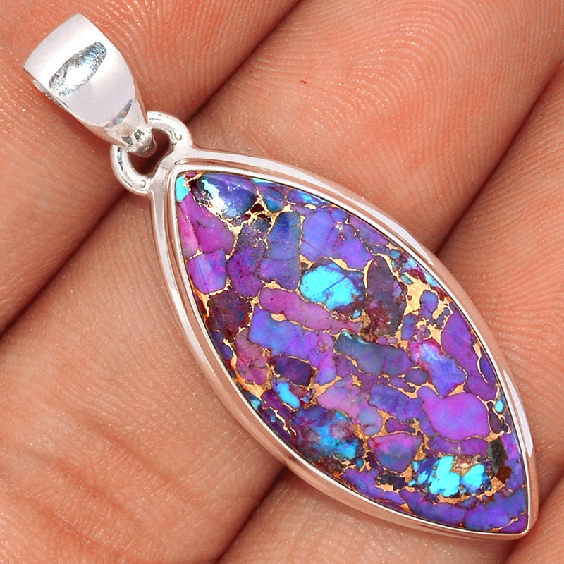 1.7" Purple Copper Turquoise Pendants - PCTP2205