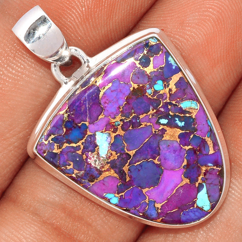 1.5" Purple Copper Turquoise Pendants - PCTP2210