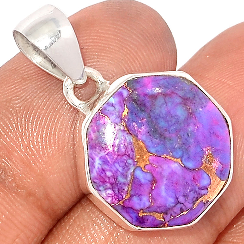 1.1" Purple Copper Turquoise Pendants - PCTP2229