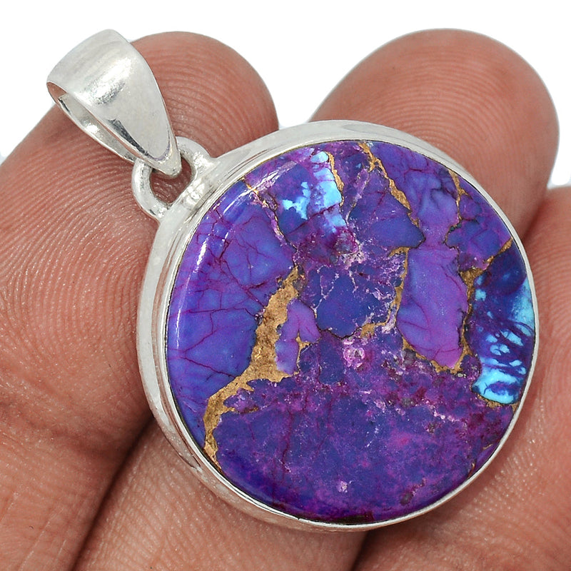 1.5" Heart - Purple Copper Turquoise Pendants - PCTP2333