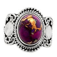 Purple Copper Turquoise Ring - PCTR159