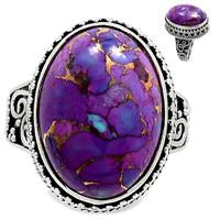 Purple Copper Turquoise Ring - PCTR211