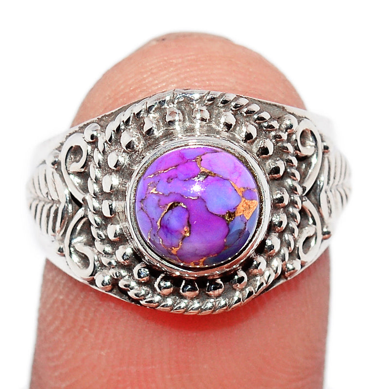 Fine Filigree - Purple Copper Turquoise Ring - PCTR674