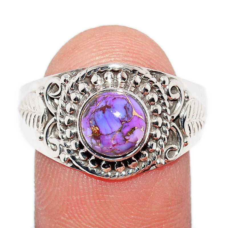 Fine Filigree - Purple Copper Turquoise Ring - PCTR676